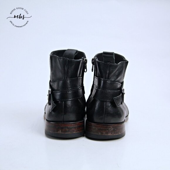 Donald J. Pliner Zaccaro Ankle Leather Boots Black Men 9 - Picture 6 of 14